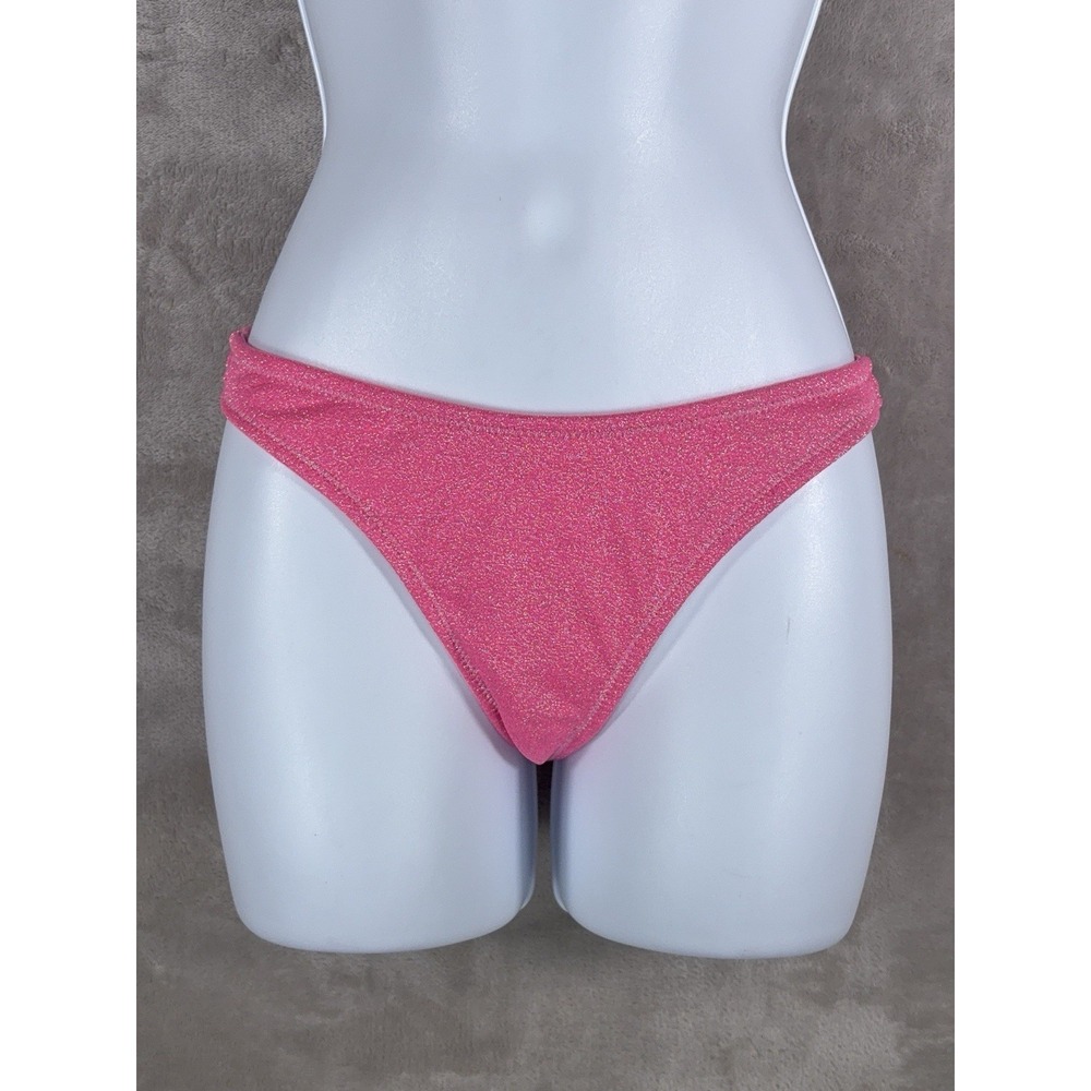 Triangl Bikini Bottom Womens Size XL Pink‎ Shimmer Swim Bottom Beach Pool